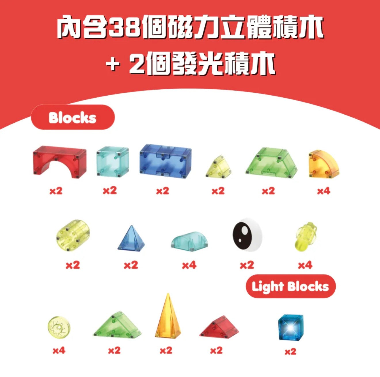 ［現貨］Curios® 創意發光磁力積木