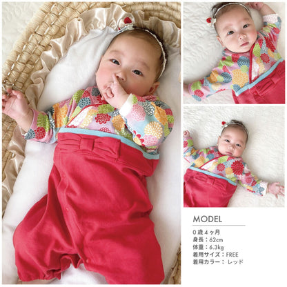 日本直送｜Aenak 菊紋嬰兒和服連體服