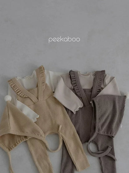 ᴘ ᴇ ᴇ ᴋ ᴀ ʙ ᴏ ᴏ 荷葉邊羅紋緊身褲