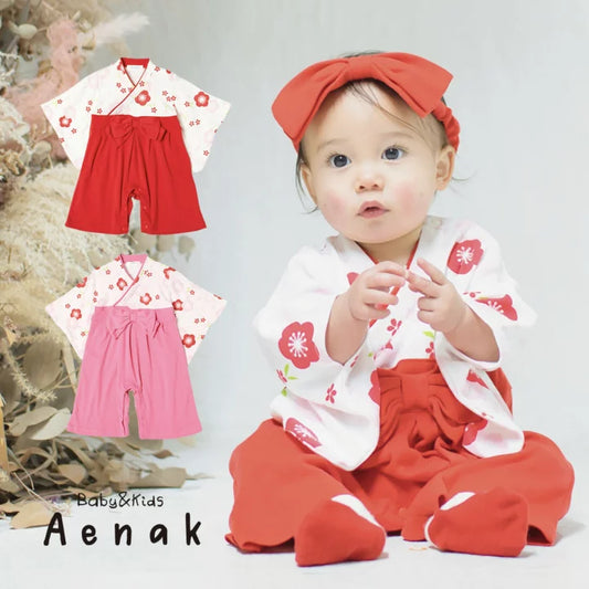 日本直送｜Aenak梅花和服連體褲