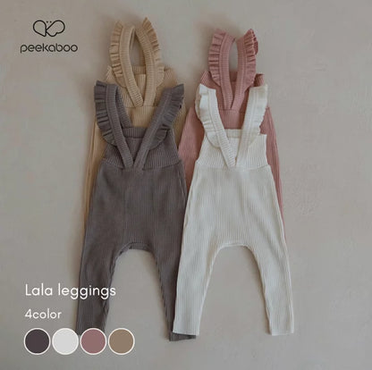 ᴘ ᴇ ᴇ ᴋ ᴀ ʙ ᴏ ᴏ 荷葉邊羅紋緊身褲