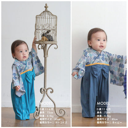 日本直送｜Aenak 圓形花紋和服連體褲